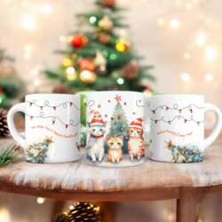 Tasse de Noël chats