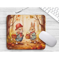 Tapis de souris Lapins et pommes